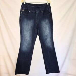 Belle By Kim Graver Women's  Jeggins Pull On Denim Blue Jeans Sz 12